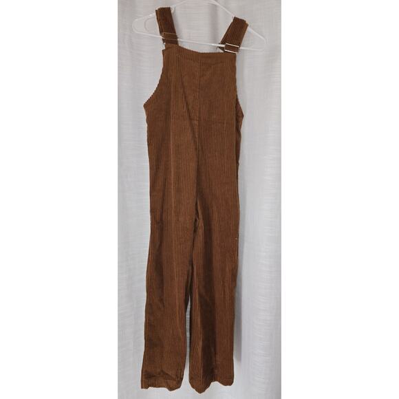 Tractr Girls Size 8 Brown Corduroy Overalls Trendy NWT - Picture 1 of 4